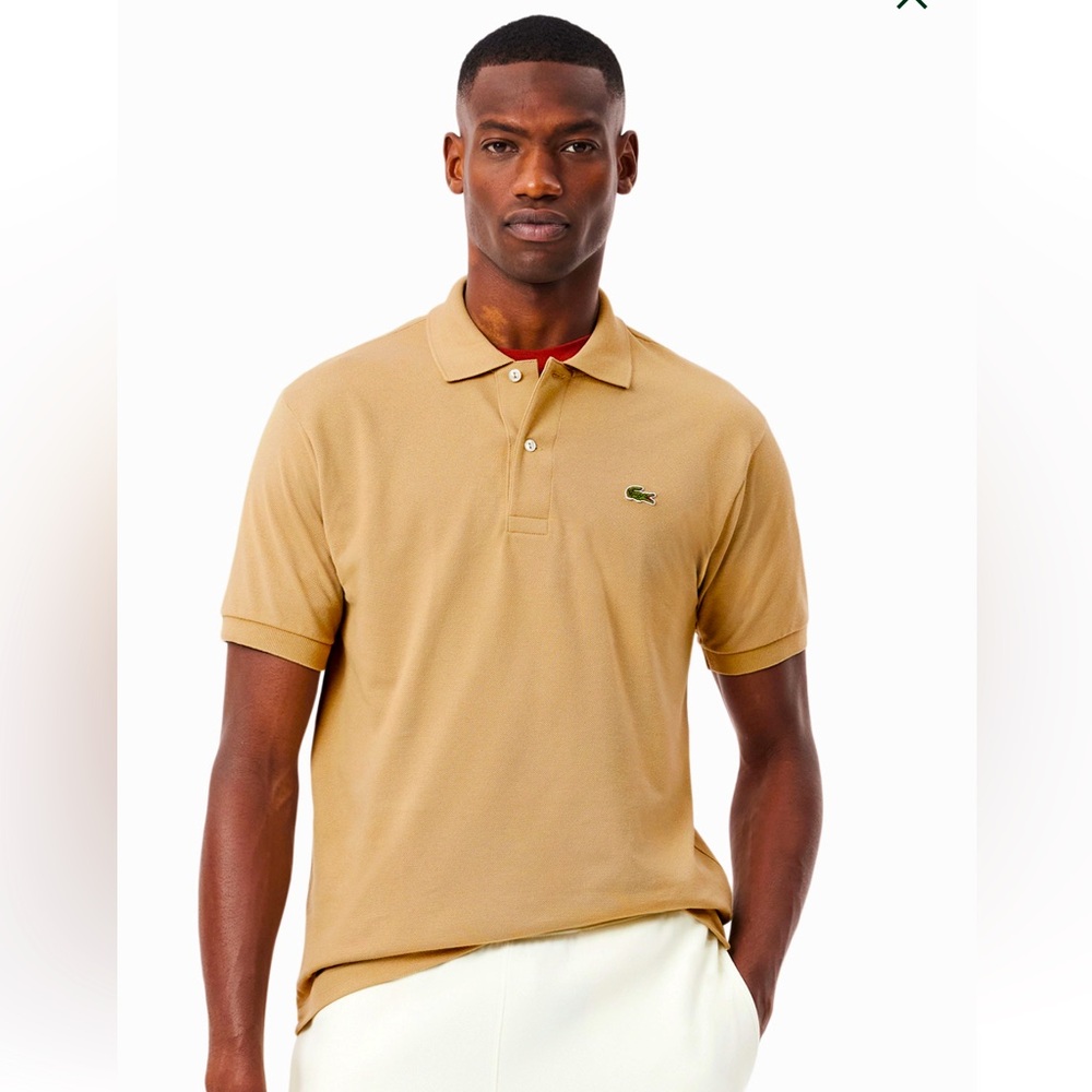 Lacoste classic polo in tan